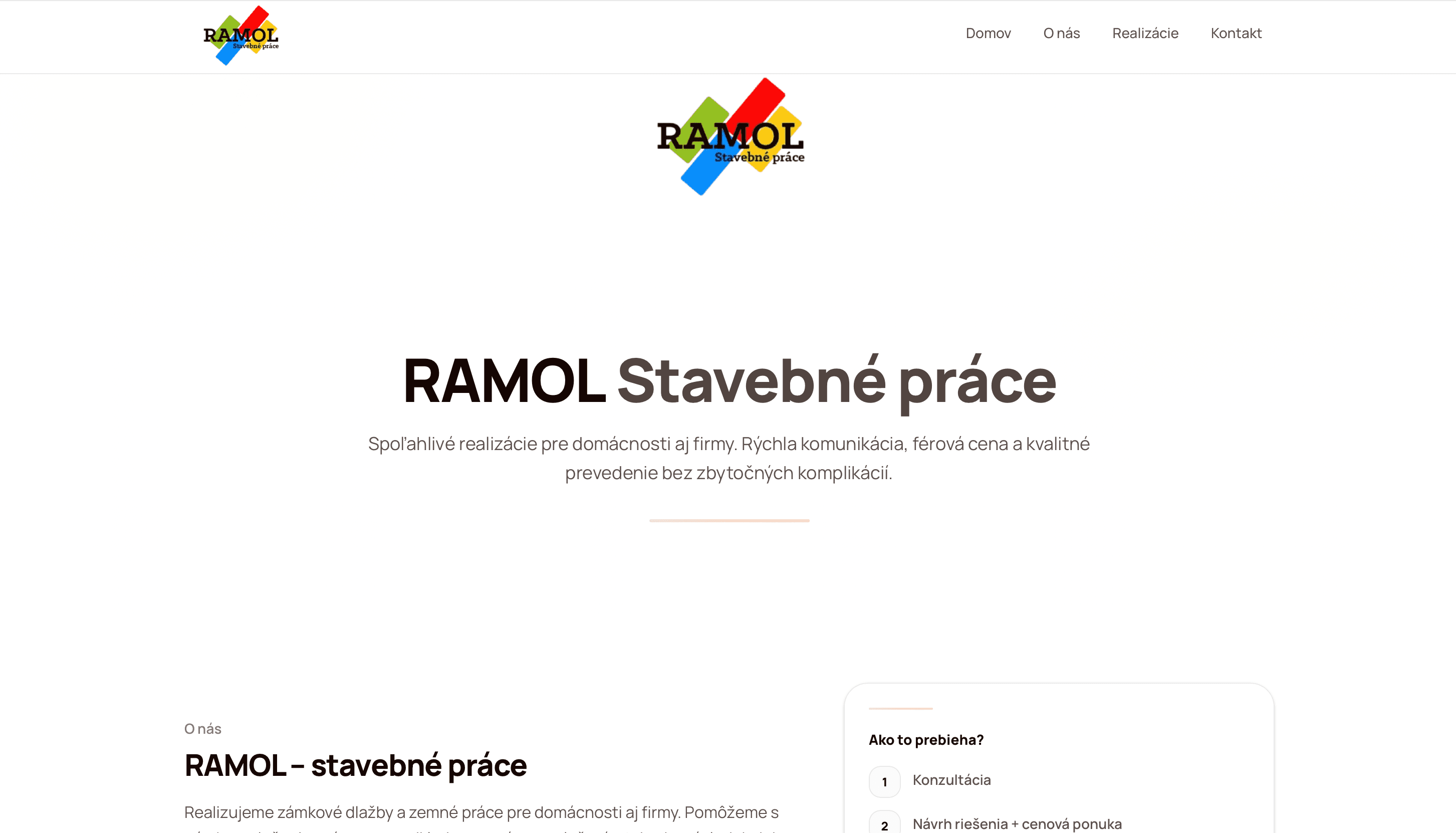 Ukážka projektu Ramol